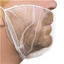 WHITE NYLON BEARD COVER 1000/CS - Hair and Beard Nets